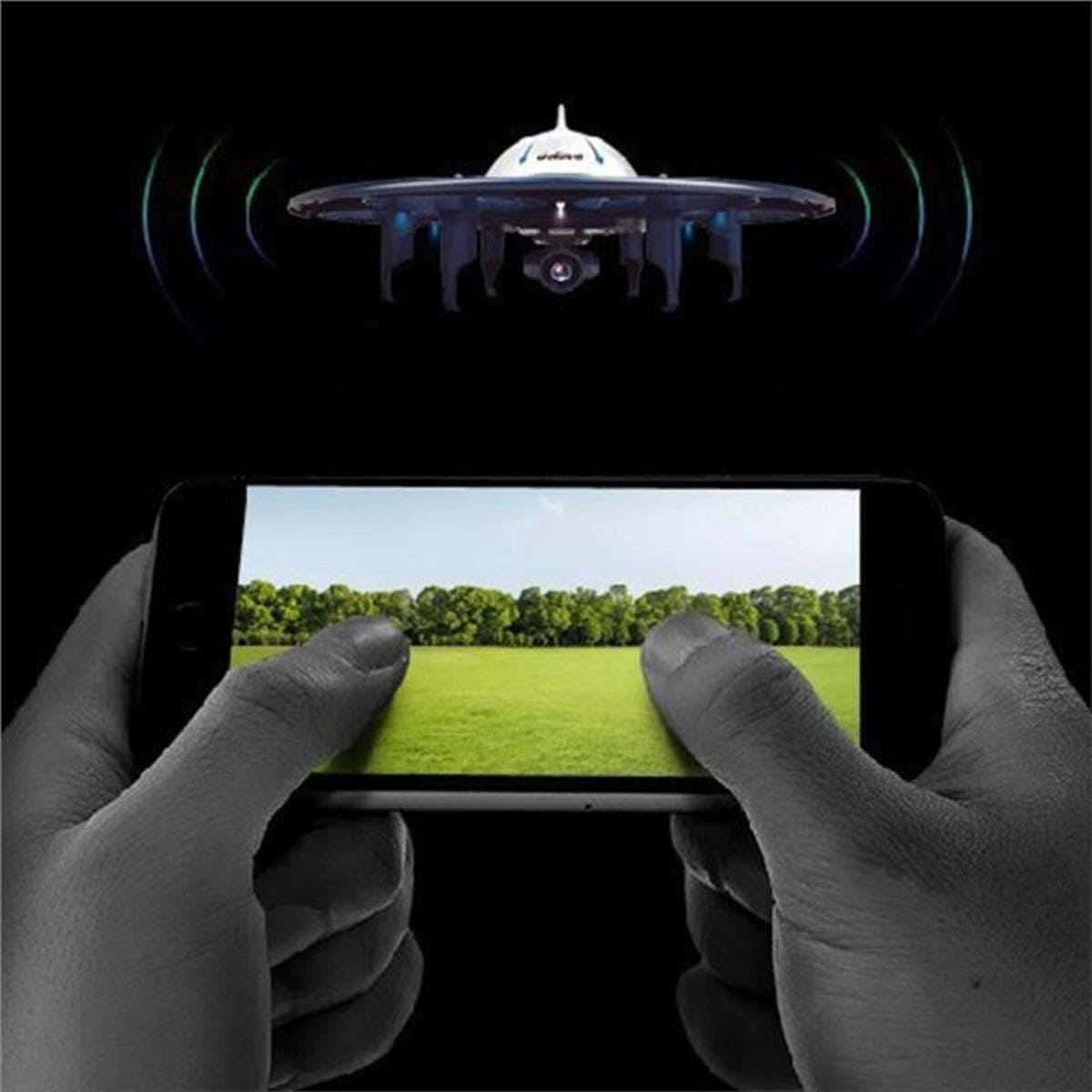 SkyMaster UFO Drone: Remote-Controlled Aerial Marvel