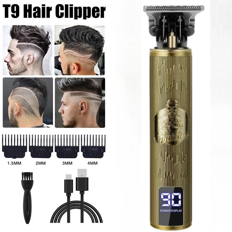 USB Fast Charging Hair Trimmer Portable Cordless Shaver Barber Electric Hair Cutting Machine Vintage Hair Clipper For Hairdresse