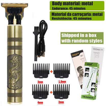 USB Fast Charging Hair Trimmer Portable Cordless Shaver Barber Electric Hair Cutting Machine Vintage Hair Clipper For Hairdresse