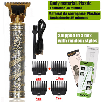 USB Fast Charging Hair Trimmer Portable Cordless Shaver Barber Electric Hair Cutting Machine Vintage Hair Clipper For Hairdresse