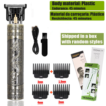 USB Fast Charging Hair Trimmer Portable Cordless Shaver Barber Electric Hair Cutting Machine Vintage Hair Clipper For Hairdresse