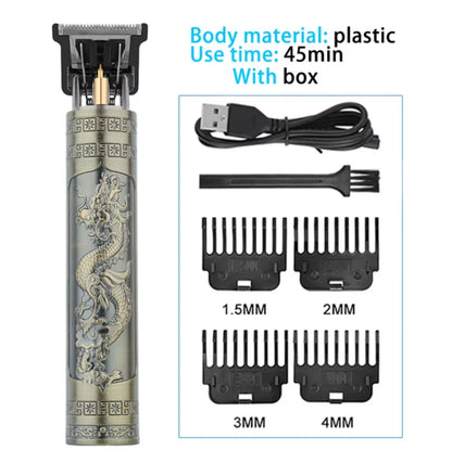 USB Fast Charging Hair Trimmer Portable Cordless Shaver Barber Electric Hair Cutting Machine Vintage Hair Clipper For Hairdresse