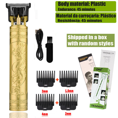 USB Fast Charging Hair Trimmer Portable Cordless Shaver Barber Electric Hair Cutting Machine Vintage Hair Clipper For Hairdresse