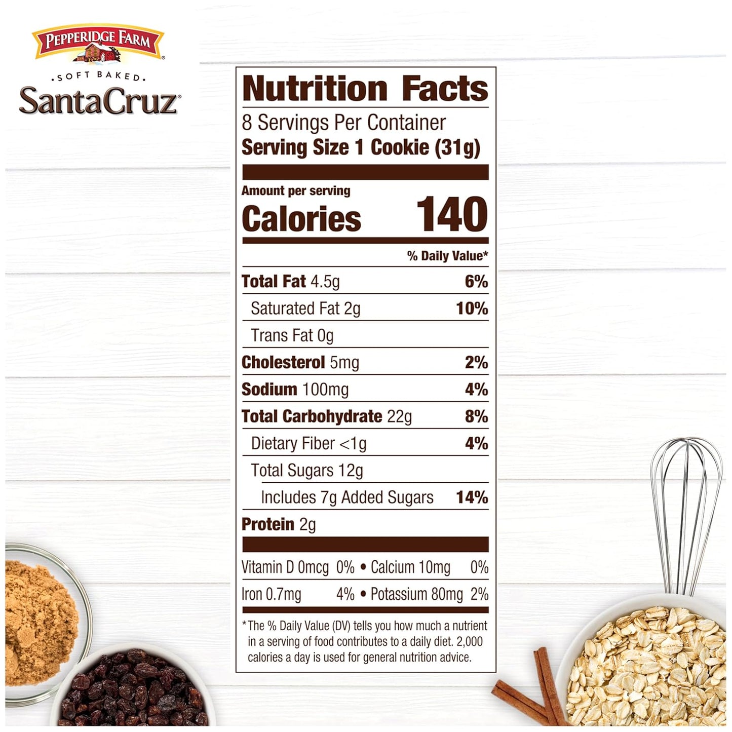 Pepperidge Farm Santa Cruz Soft Baked Oatmeal Raisin Cookies