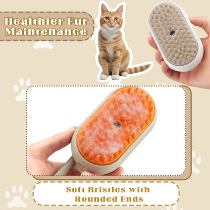 3-in-1 Steam Spray Pet Massage Brush