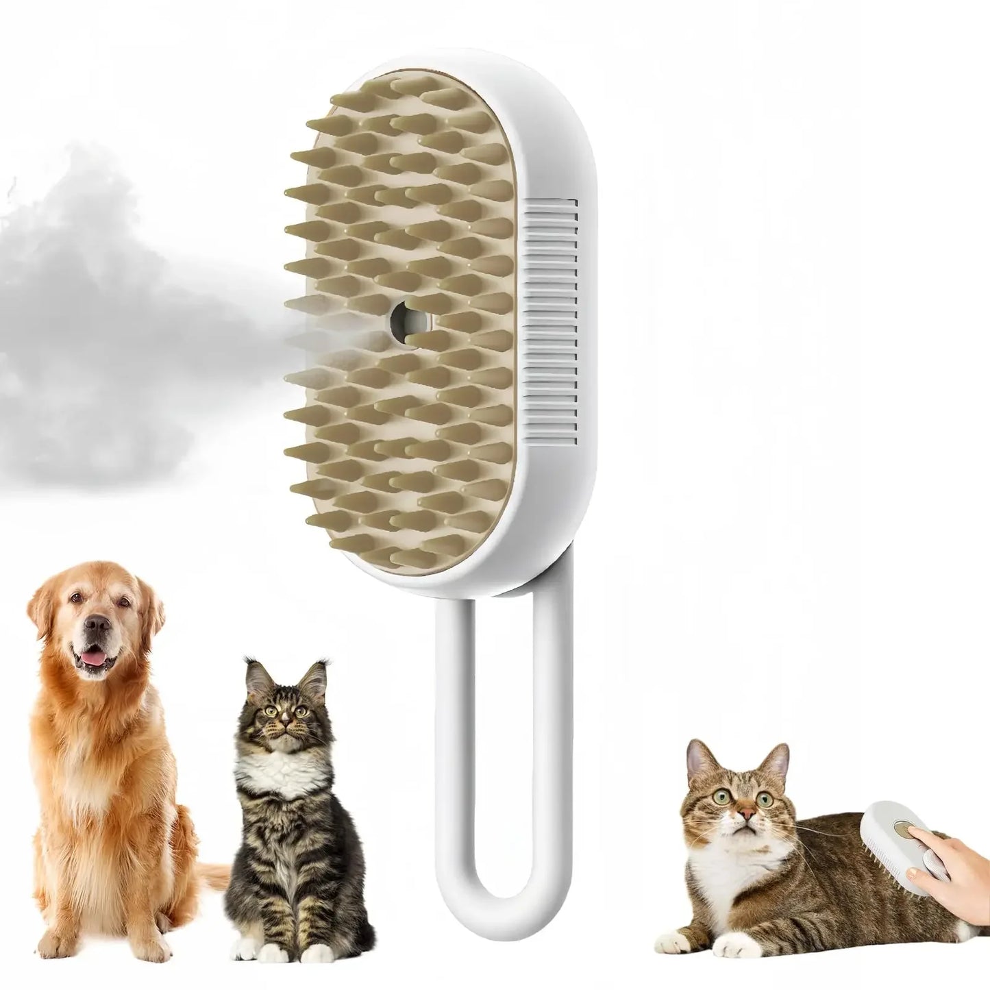 3-in-1 Steam Spray Pet Massage Brush