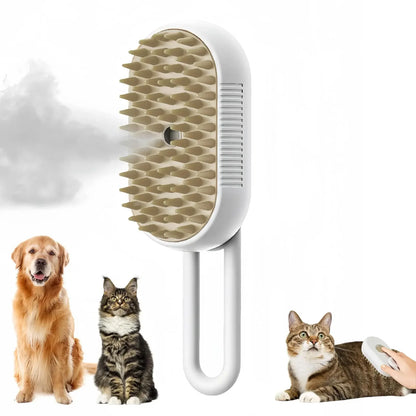 3-in-1 Steam Spray Pet Massage Brush