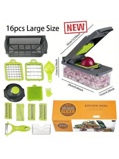 16-Piece Vegetable Chopper & Slicer Set