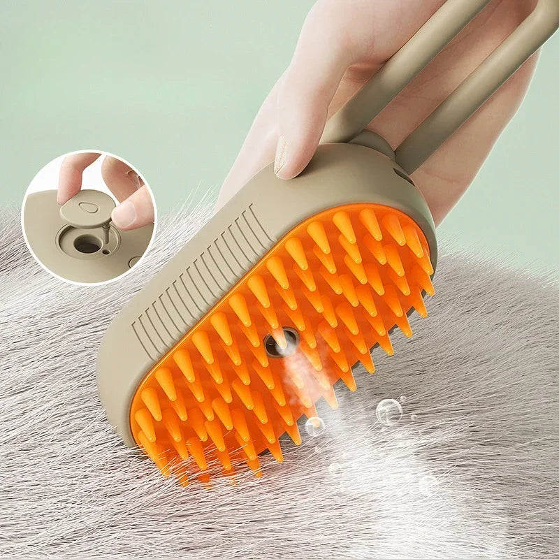 3-in-1 Steam Spray Pet Massage Brush