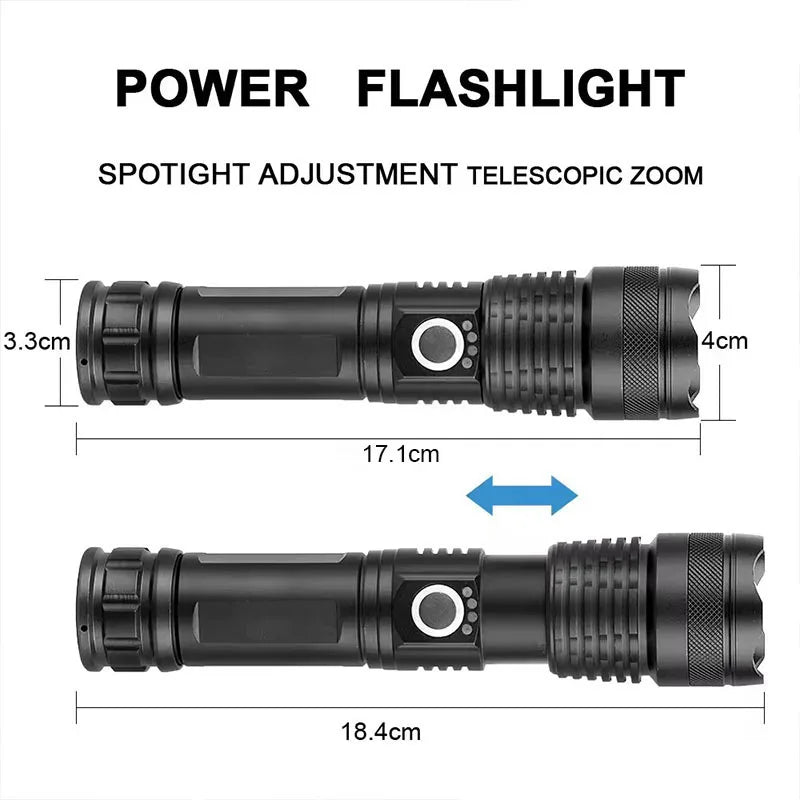 High-Power Rechargeable LED Tactical Flashlight