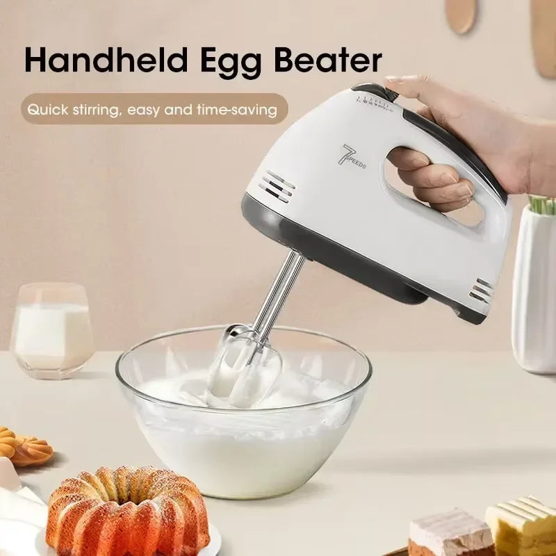 Handheld 7-Speed Electric Egg Beater & Mixer