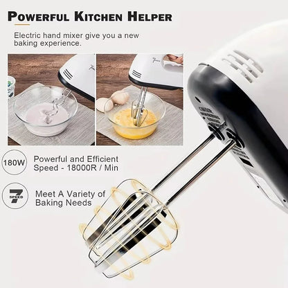 Handheld 7-Speed Electric Egg Beater & Mixer