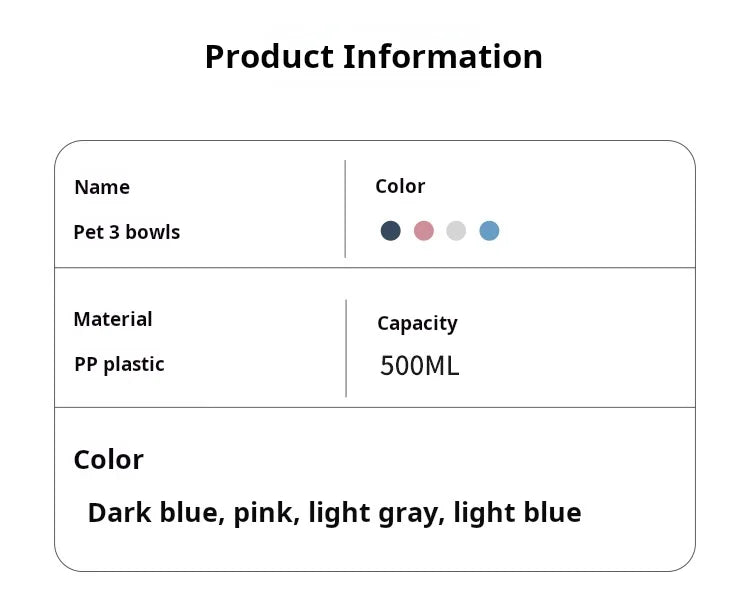 3-in-1 Tilted Pet Bowl Set with Water Feeder