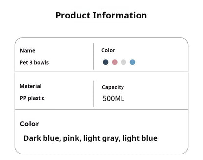 3-in-1 Tilted Pet Bowl Set with Water Feeder