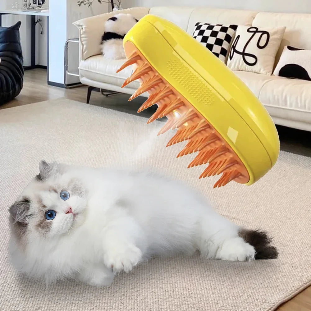 3-in-1 Steam Spray Pet Massage Brush