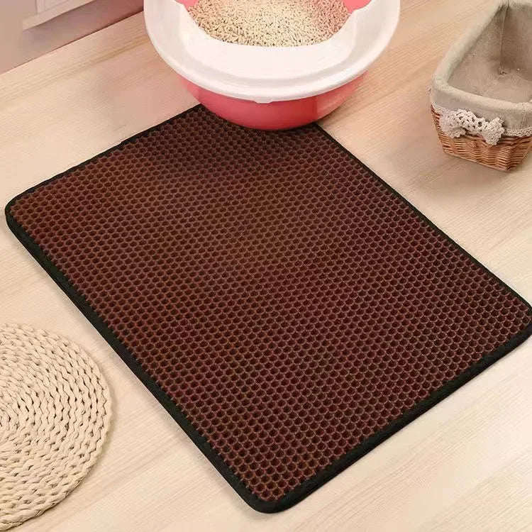 Double-Layer Honeycomb Cat Litter Mat