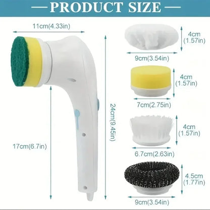 5-in-1 Electric Spin Scrubber Brush Set