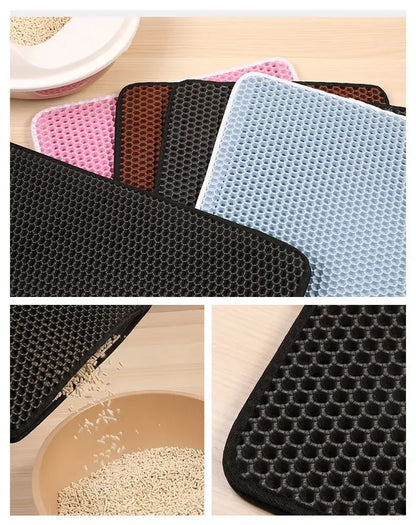 Double-Layer Honeycomb Cat Litter Mat