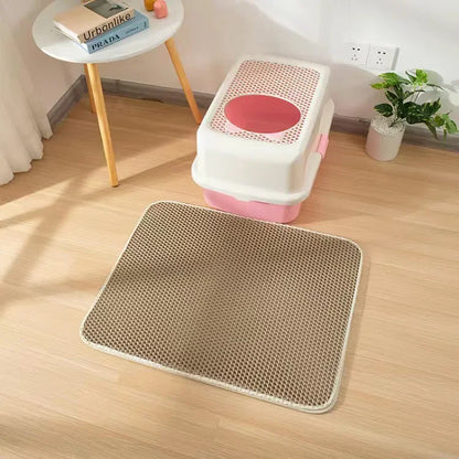 Double-Layer Honeycomb Cat Litter Mat