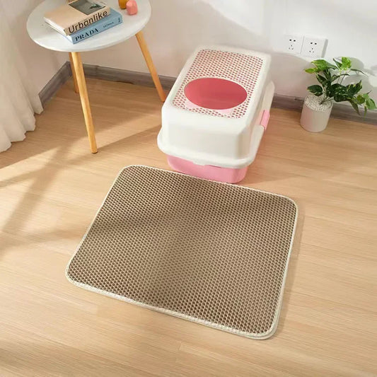 Double-Layer Honeycomb Cat Litter Mat
