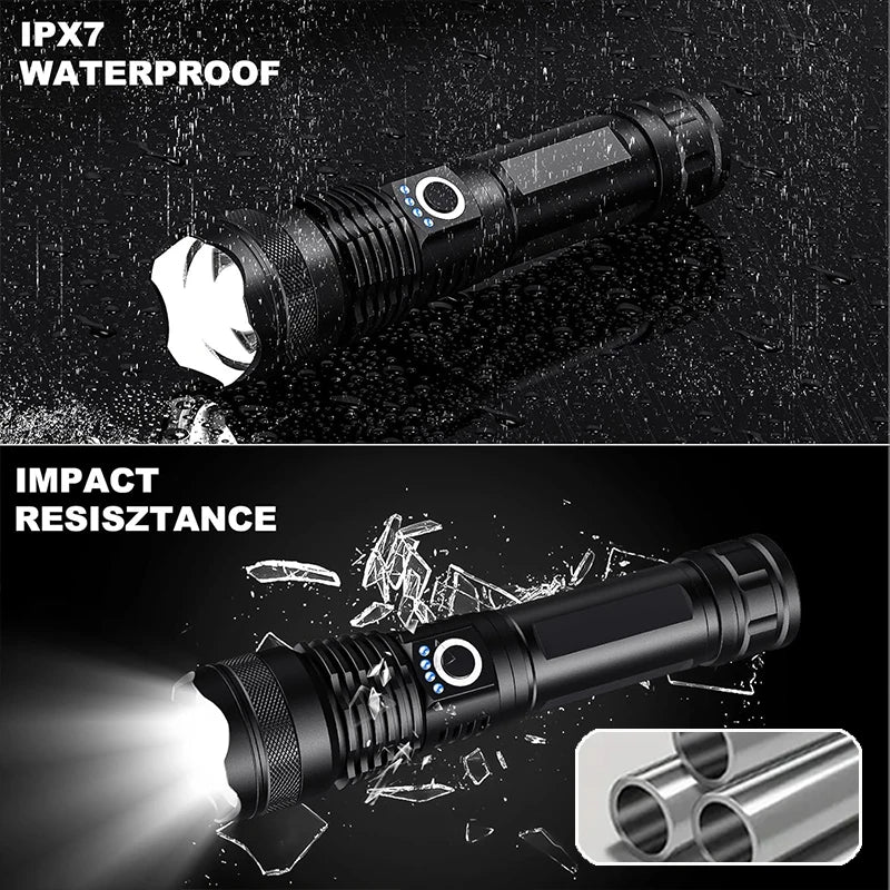 High-Power Rechargeable LED Tactical Flashlight