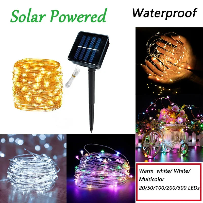 LED Solar String Fairy Lights