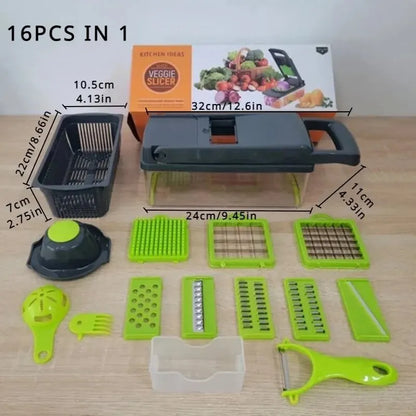 16-Piece Vegetable Chopper & Slicer Set