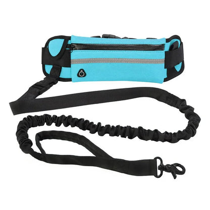 Hands-Free Reflective Dog Leash with Waist Bag