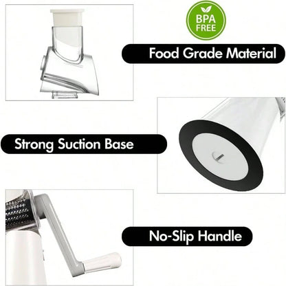 5-in-1 Rotary Drum Vegetable Slicer Grater