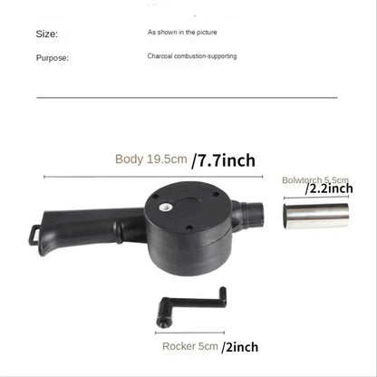 Hand-Crank BBQ Air Blower