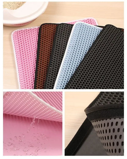 Double-Layer Honeycomb Cat Litter Mat