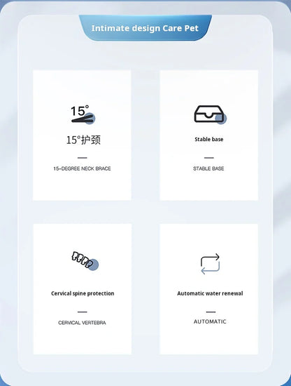 3-in-1 Tilted Pet Bowl Set with Water Feeder