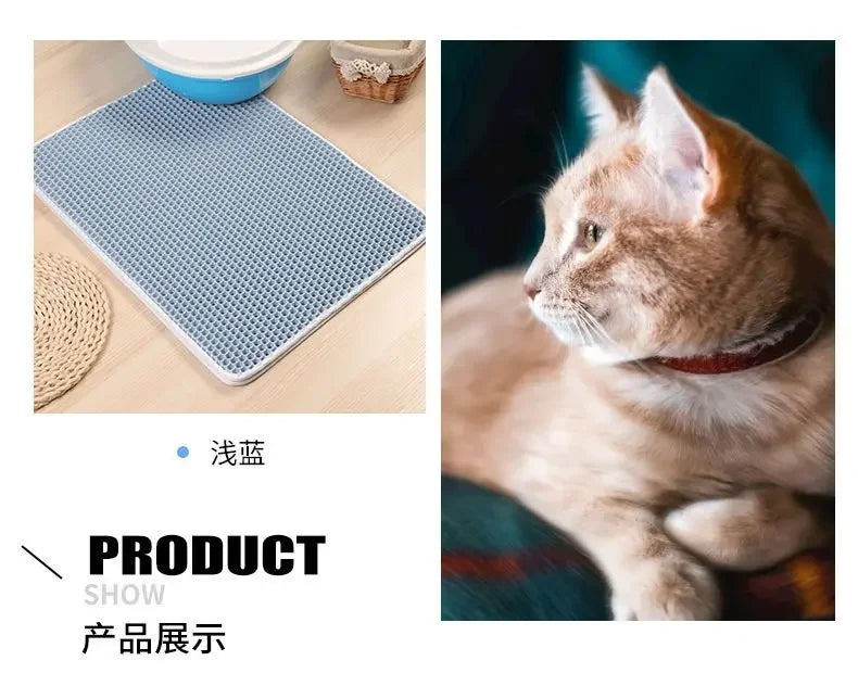 Double-Layer Honeycomb Cat Litter Mat