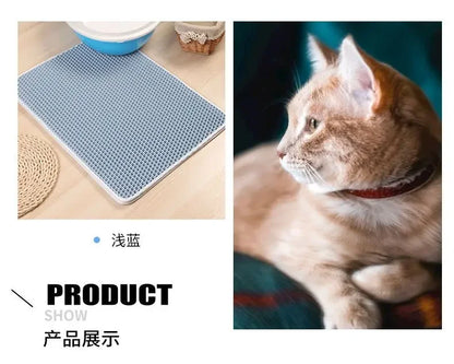 Double-Layer Honeycomb Cat Litter Mat