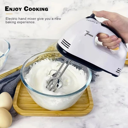 Handheld 7-Speed Electric Egg Beater & Mixer