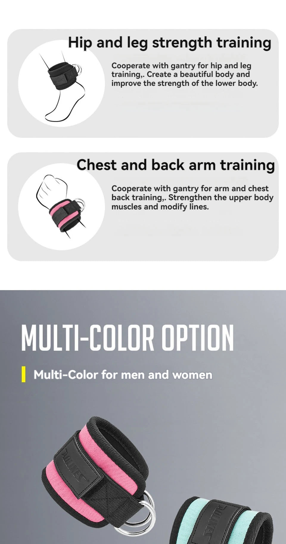 Padded Cable Ankle Straps