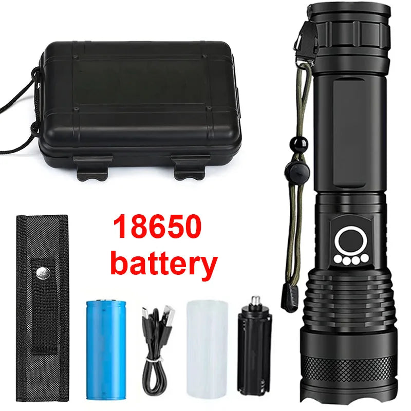High-Power Rechargeable LED Tactical Flashlight
