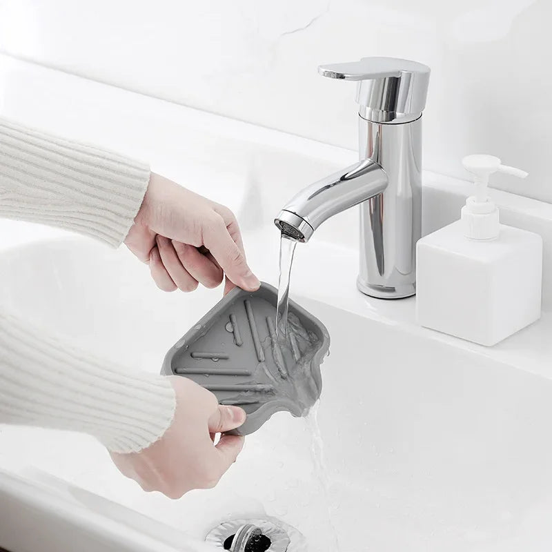 Multifunctional Silicone Sink Tray with Drain