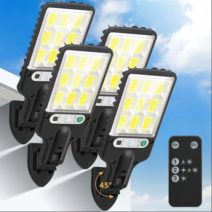 4-Pack Solar Motion Sensor LED Wall Light