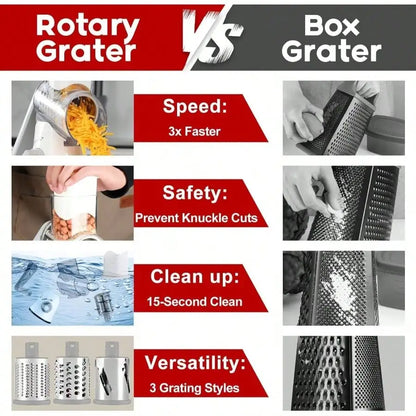 5-in-1 Rotary Drum Vegetable Slicer Grater