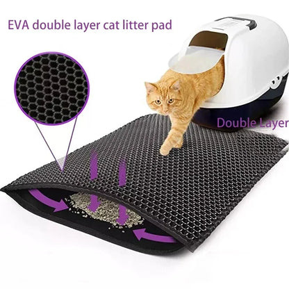 Double-Layer Honeycomb Cat Litter Mat