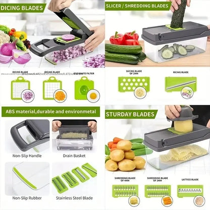 16-Piece Vegetable Chopper & Slicer Set