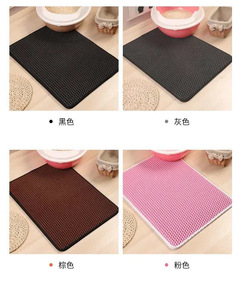 Double-Layer Honeycomb Cat Litter Mat