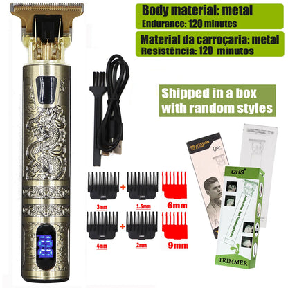 USB Fast Charging Hair Trimmer Portable Cordless Shaver Barber Electric Hair Cutting Machine Vintage Hair Clipper For Hairdresse