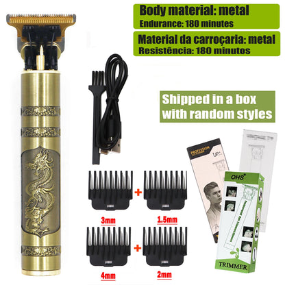 USB Fast Charging Hair Trimmer Portable Cordless Shaver Barber Electric Hair Cutting Machine Vintage Hair Clipper For Hairdresse