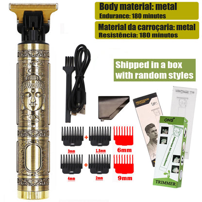 USB Fast Charging Hair Trimmer Portable Cordless Shaver Barber Electric Hair Cutting Machine Vintage Hair Clipper For Hairdresse
