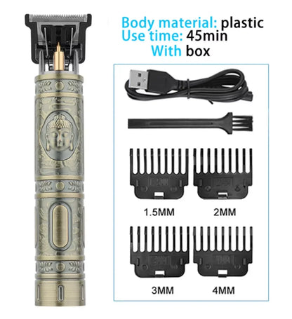 USB Fast Charging Hair Trimmer Portable Cordless Shaver Barber Electric Hair Cutting Machine Vintage Hair Clipper For Hairdresse