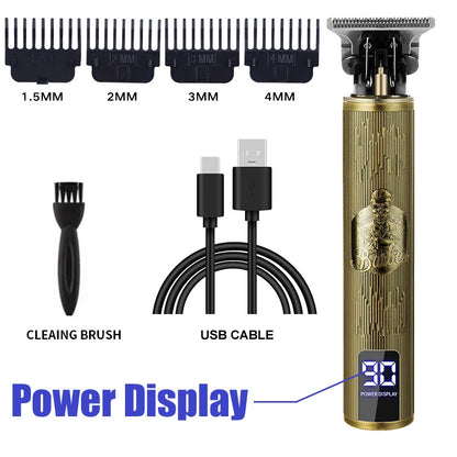 USB Fast Charging Hair Trimmer Portable Cordless Shaver Barber Electric Hair Cutting Machine Vintage Hair Clipper For Hairdresse