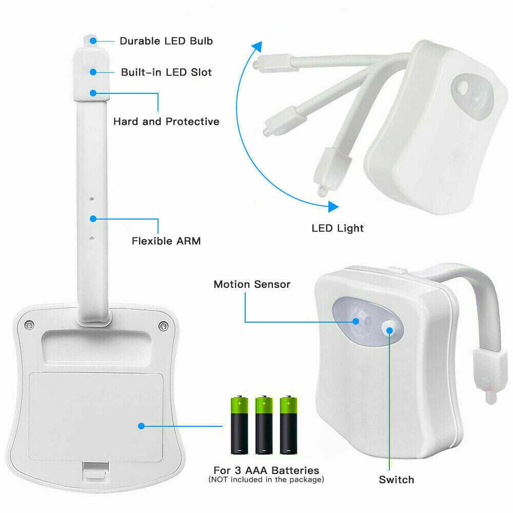 Motion Sensor Toilet Bowl LED Light