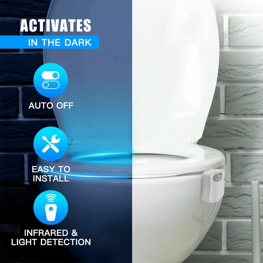 Motion Sensor Toilet Bowl LED Light